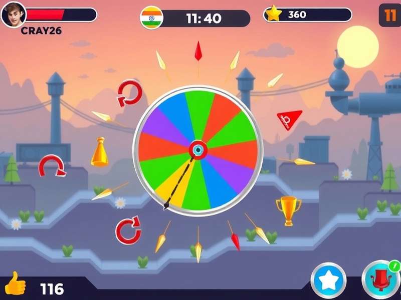 Ultimate Spin Rush gameplay screenshot showing spinning mechanics